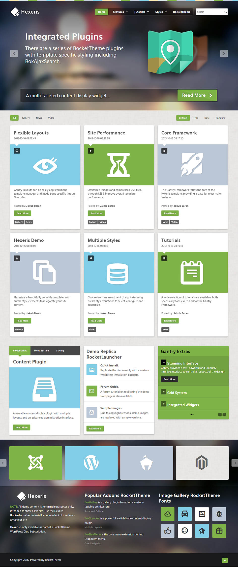 WordPress template RocketTheme Hexeris