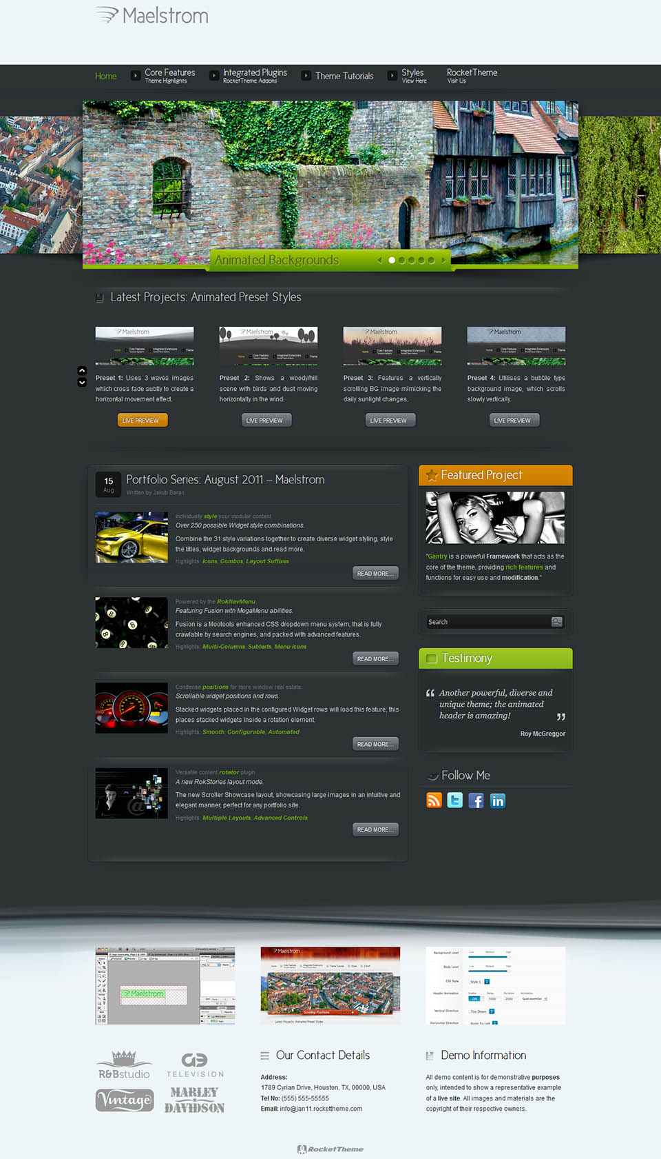 WordPress template RocketTheme Maelstrom