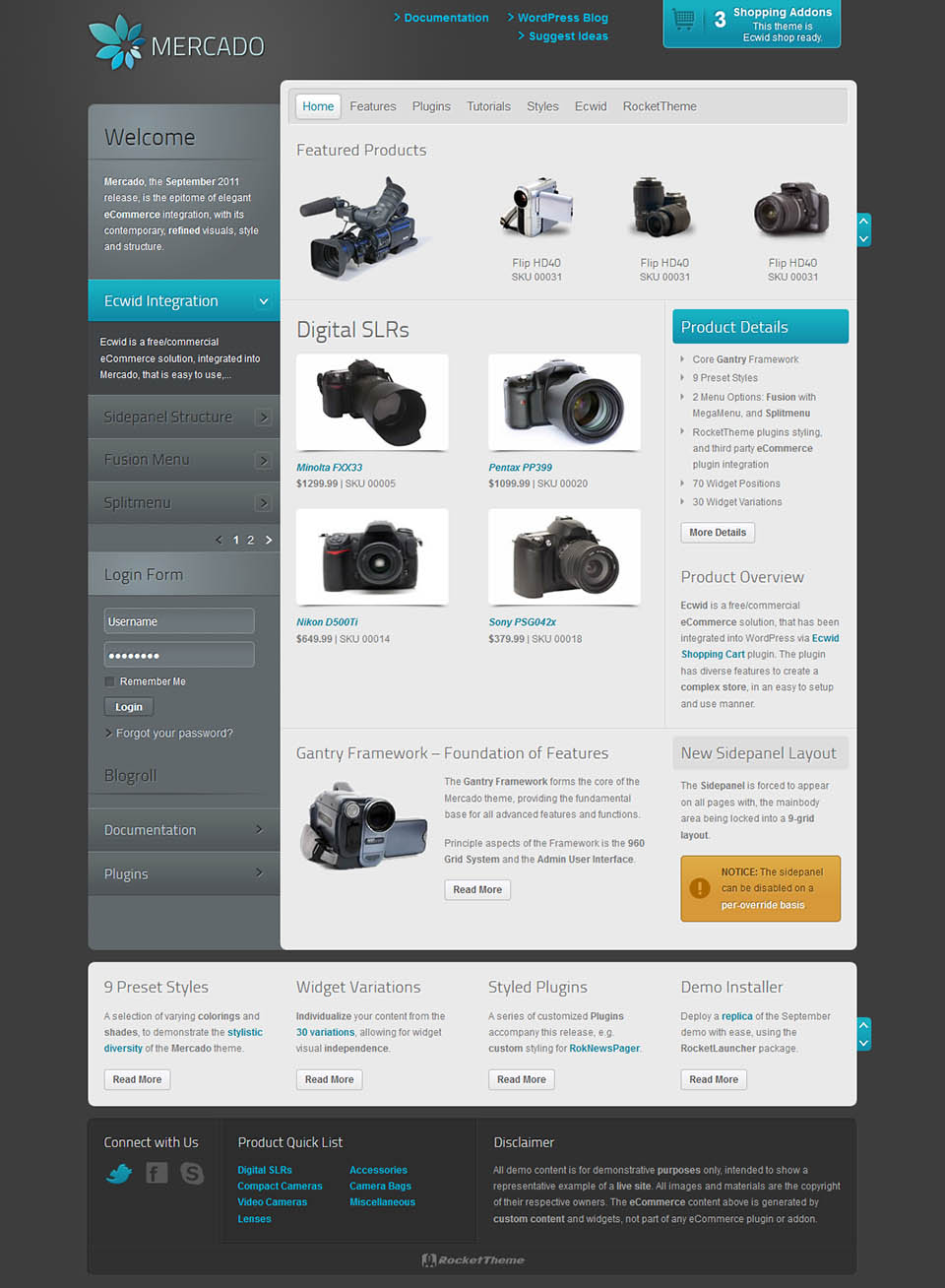 WordPress template RocketTheme Mercado