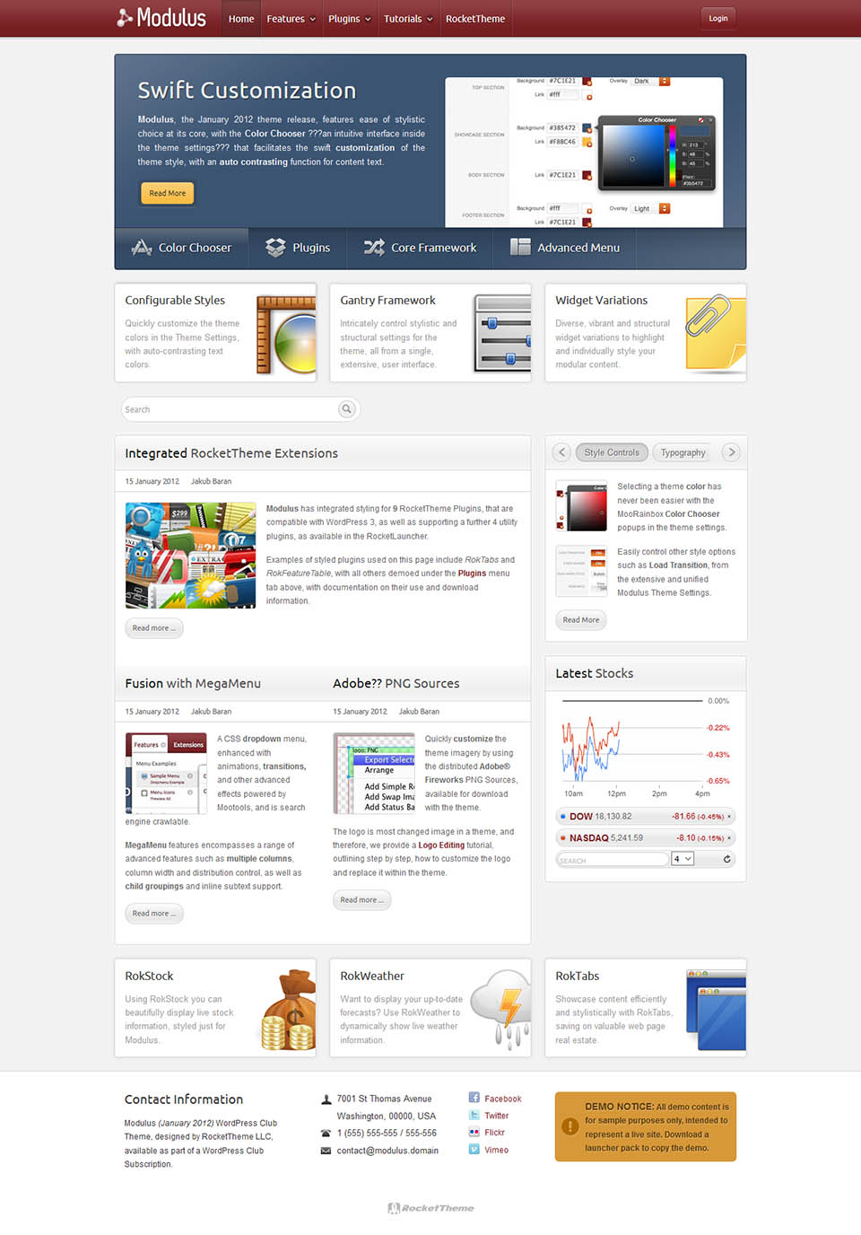 WordPress template RocketTheme Modulus