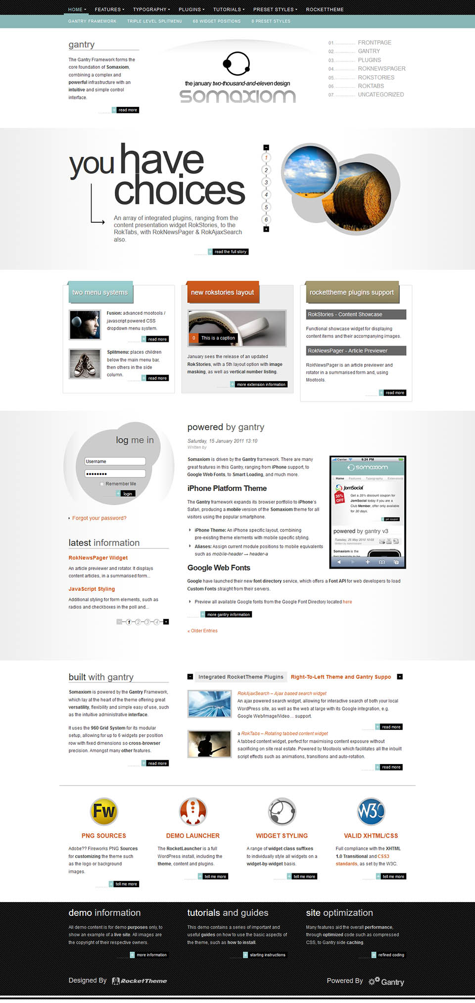 WordPress template RocketTheme Somaxiom