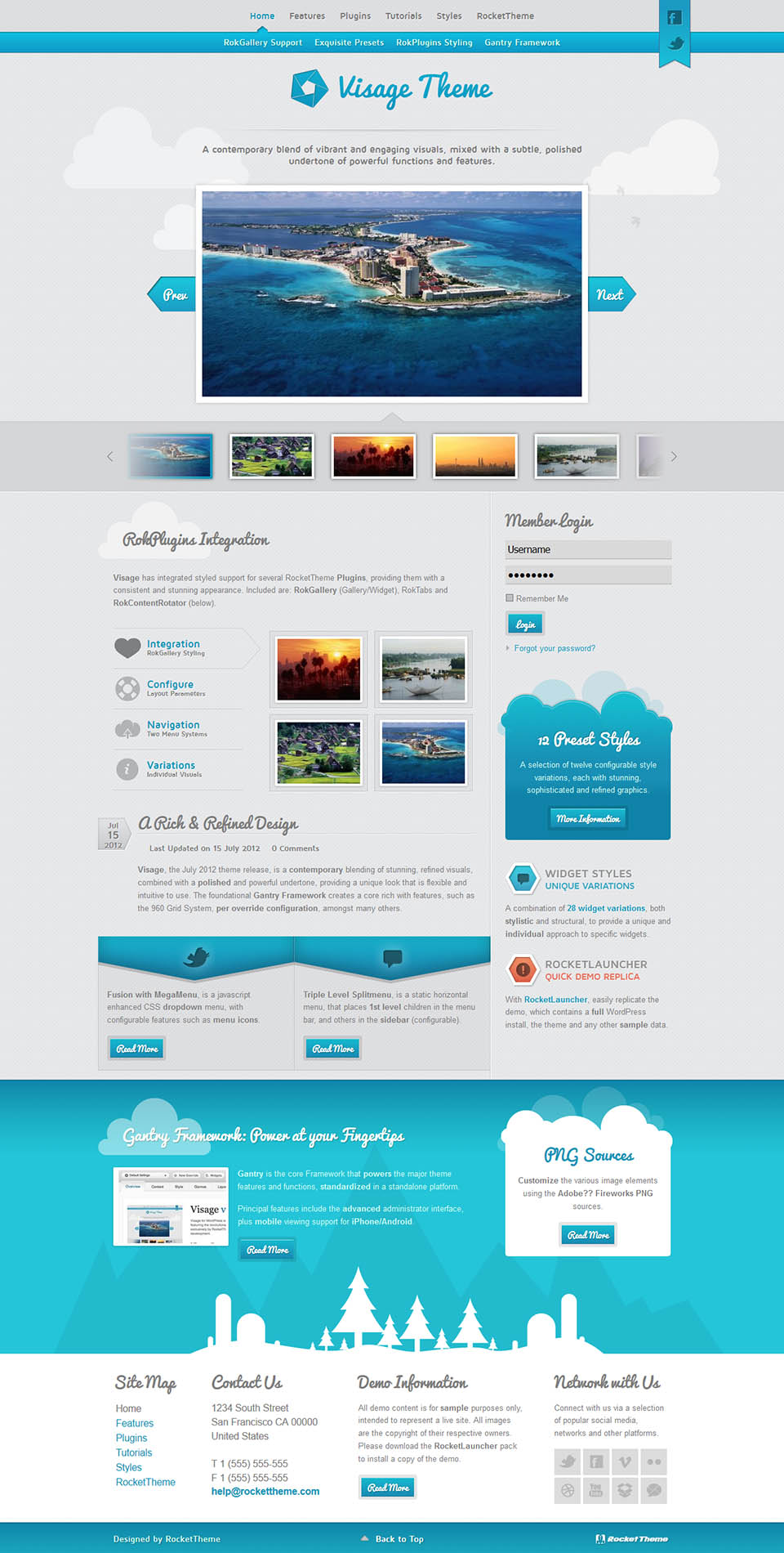 WordPress template RocketTheme Visage