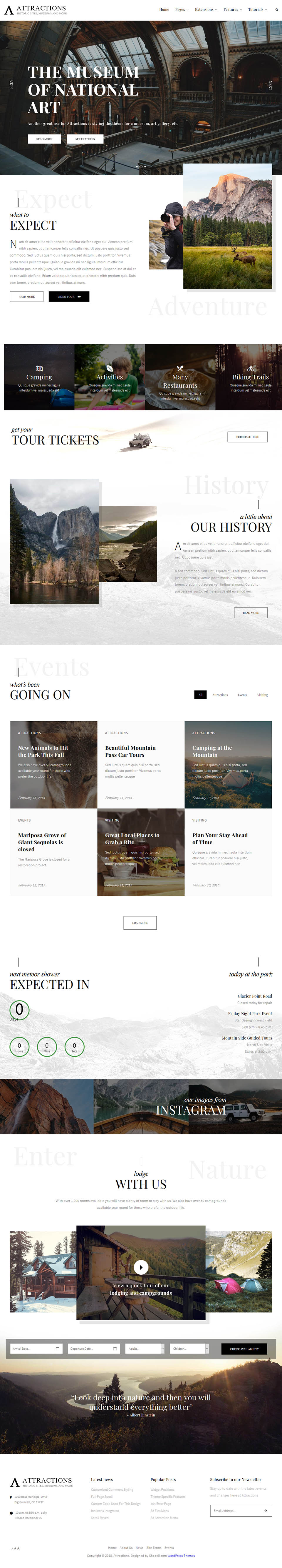 WordPress template Shape5 Attractions