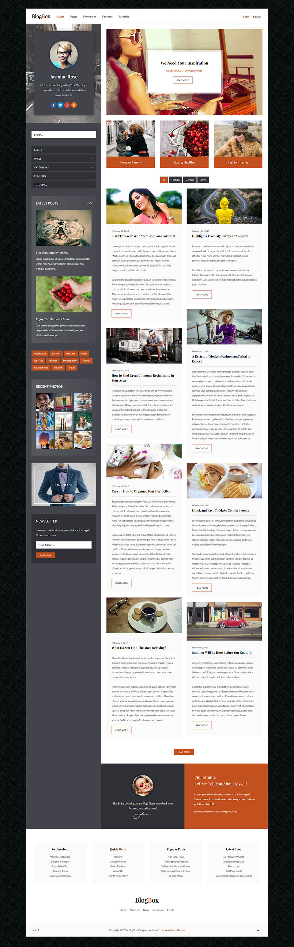 WordPress template Shape5 BlogBox