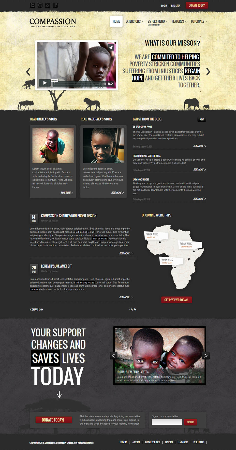 WordPress template Shape5 Compassion