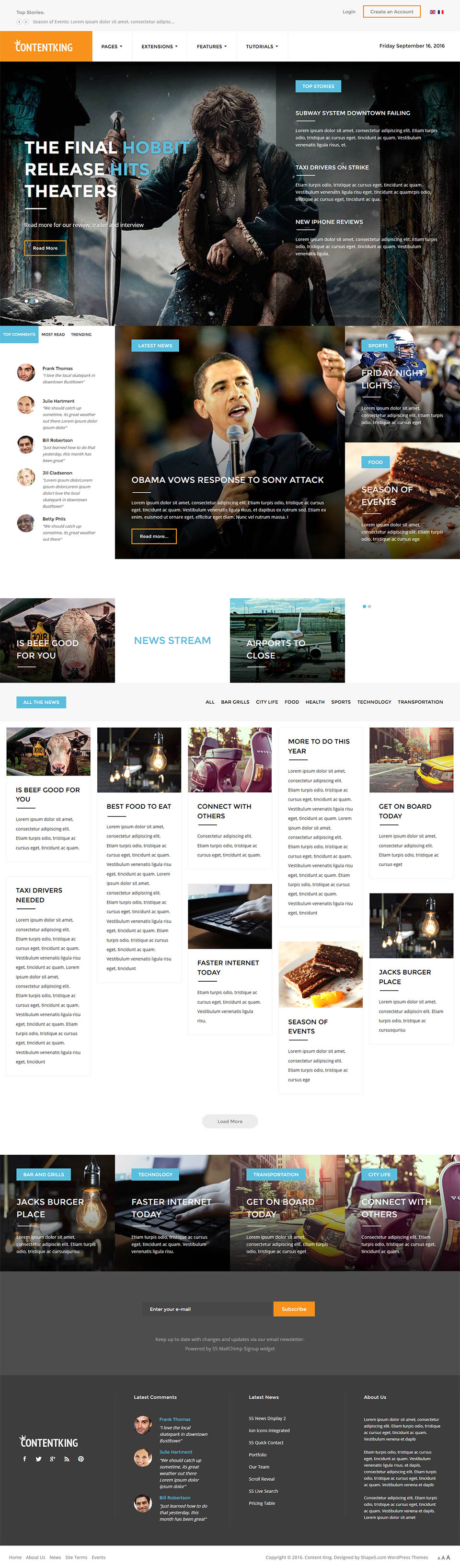 WordPress template Shape5 Content King