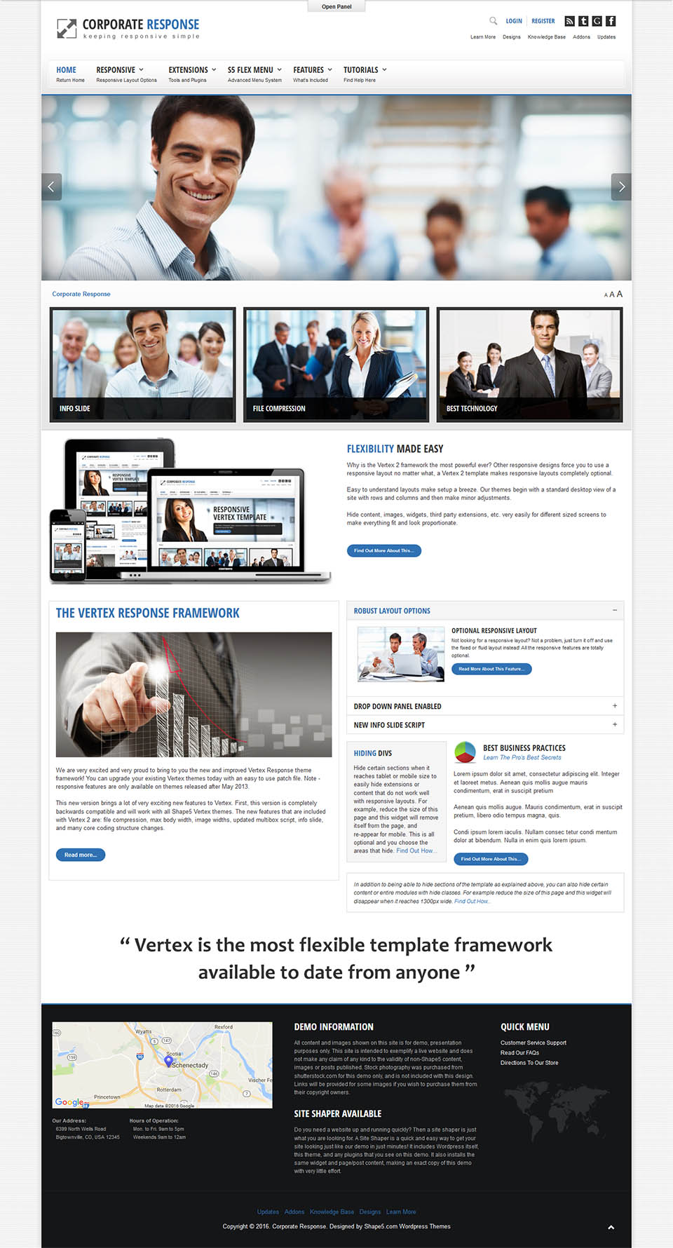 WordPress template Shape5 Corporate Response