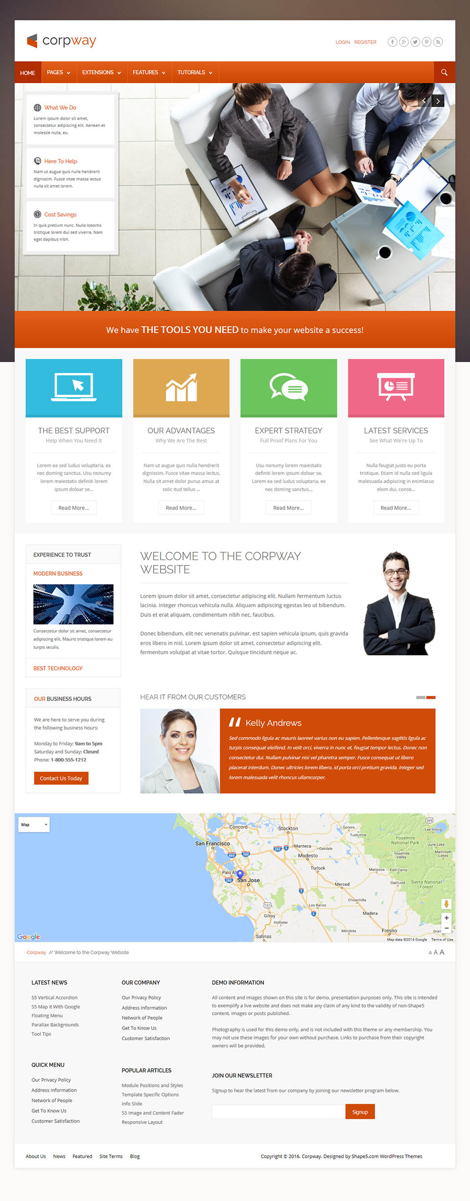 WordPress template Shape5 Corpway