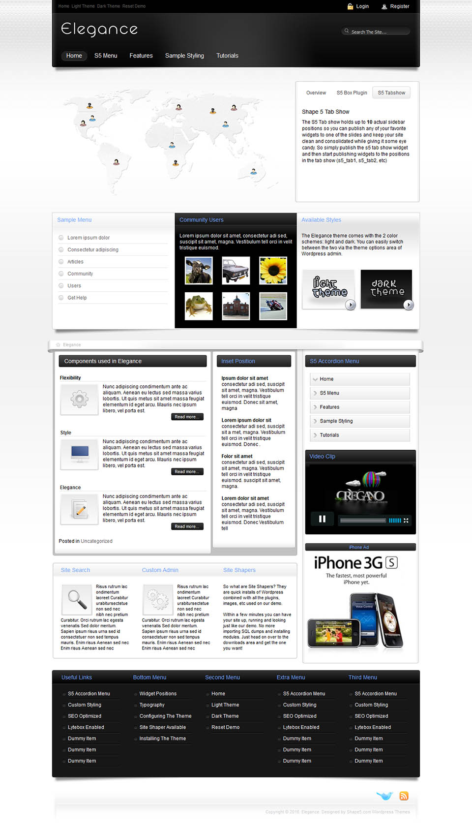 WordPress template Shape5 Elegance