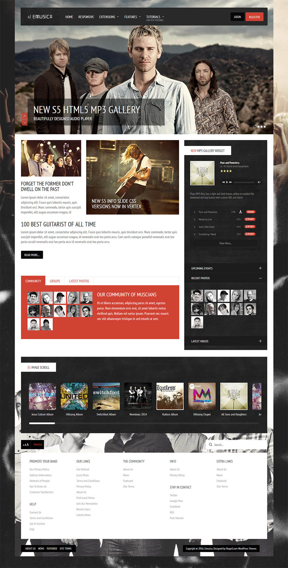 WordPress template Shape5 Emusica