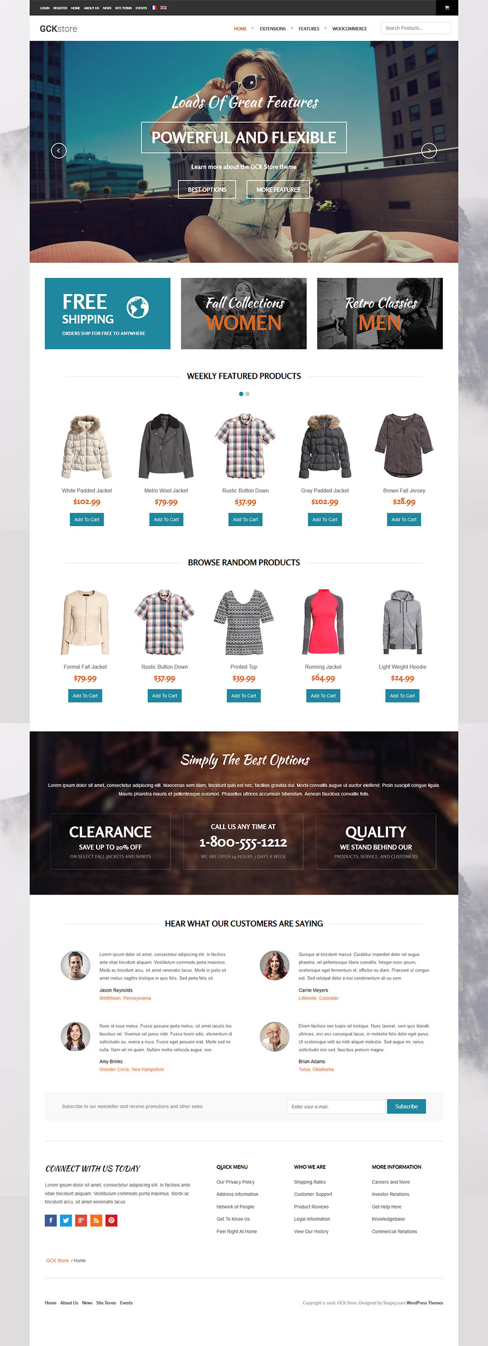 WordPress template Shape5 GCK Store