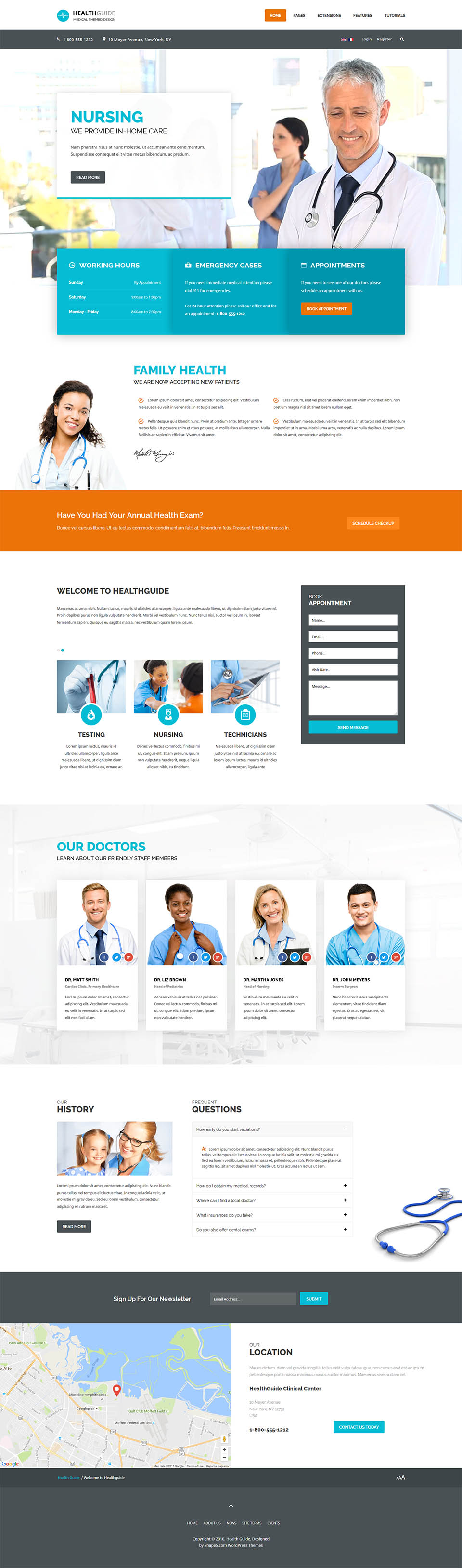 WordPress template Shape5 Health Guide