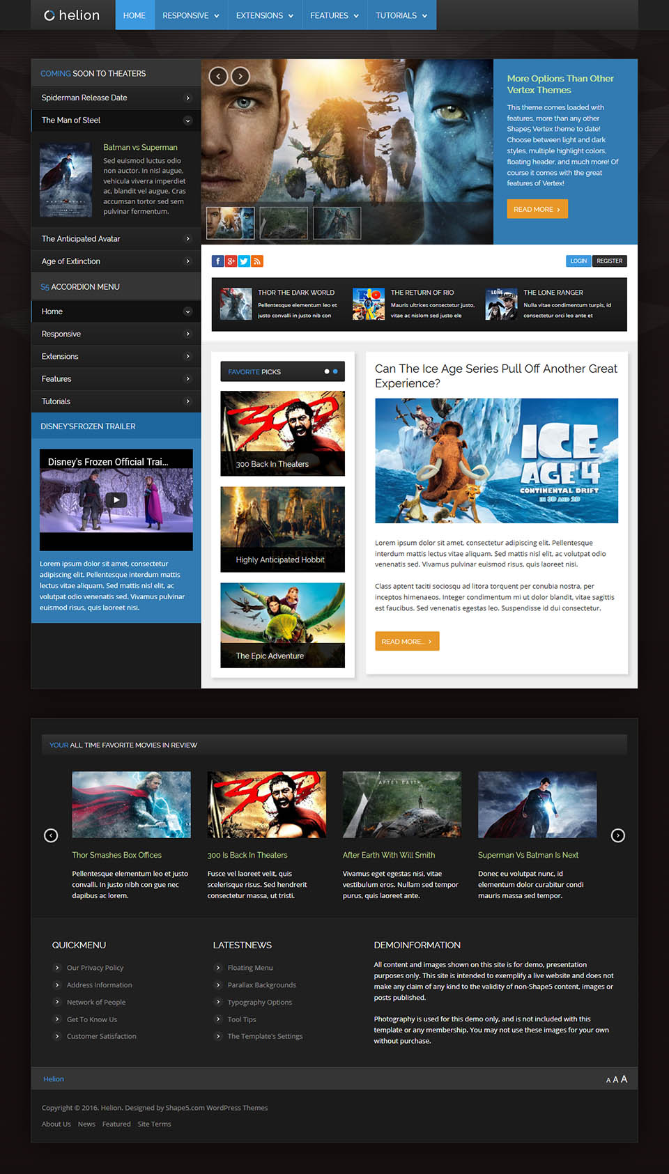 WordPress template Shape5 Helion