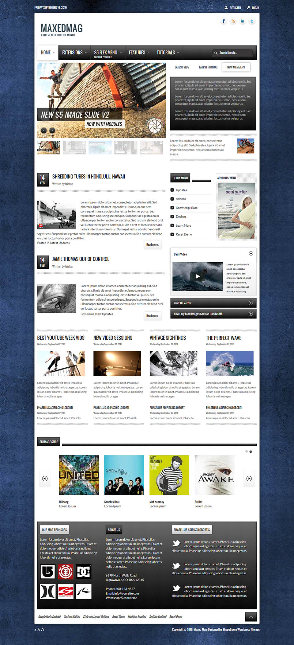 WordPress template Shape5 Maxed Mag