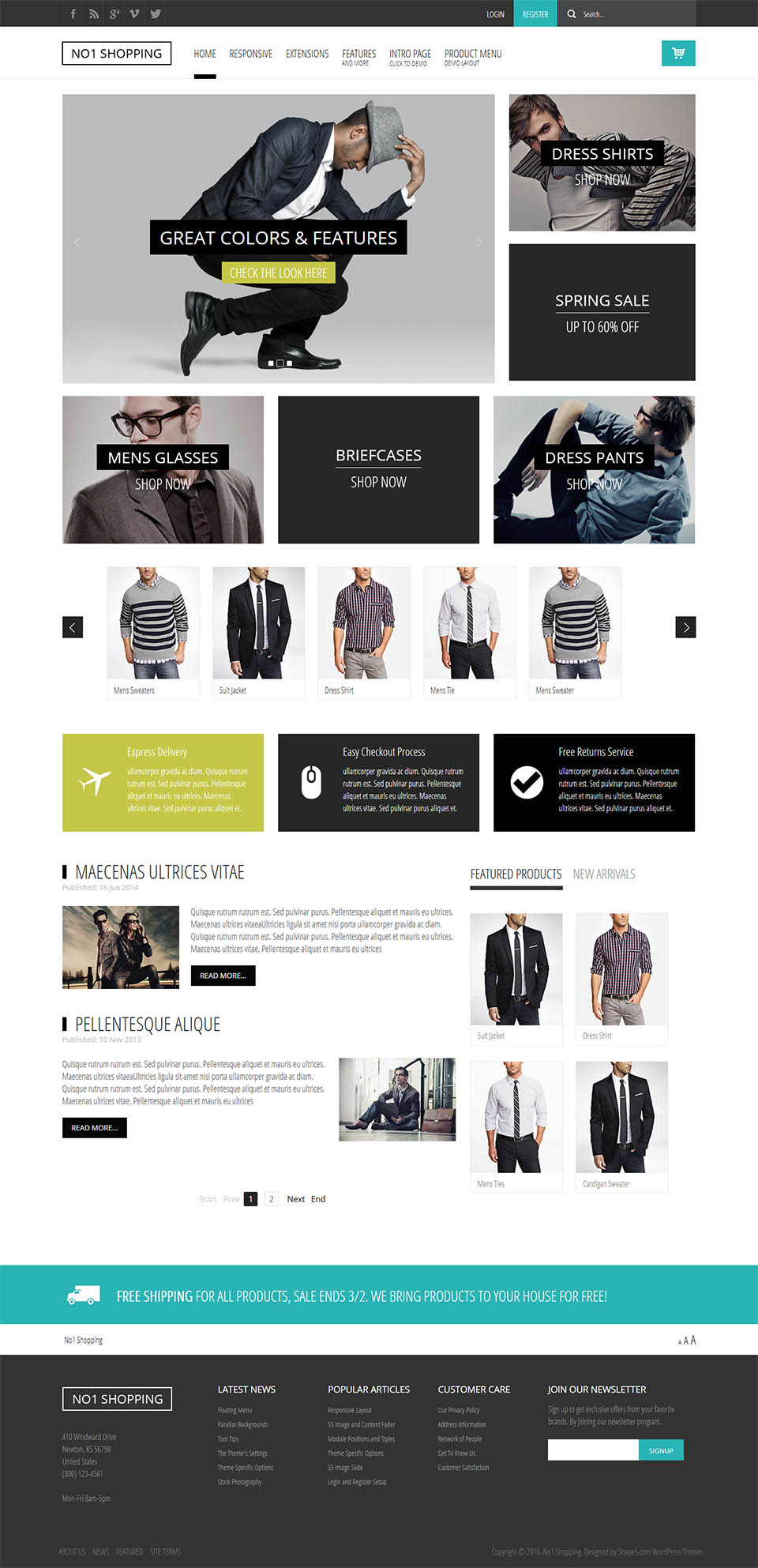 WordPress template Shape5 No1 Shopping