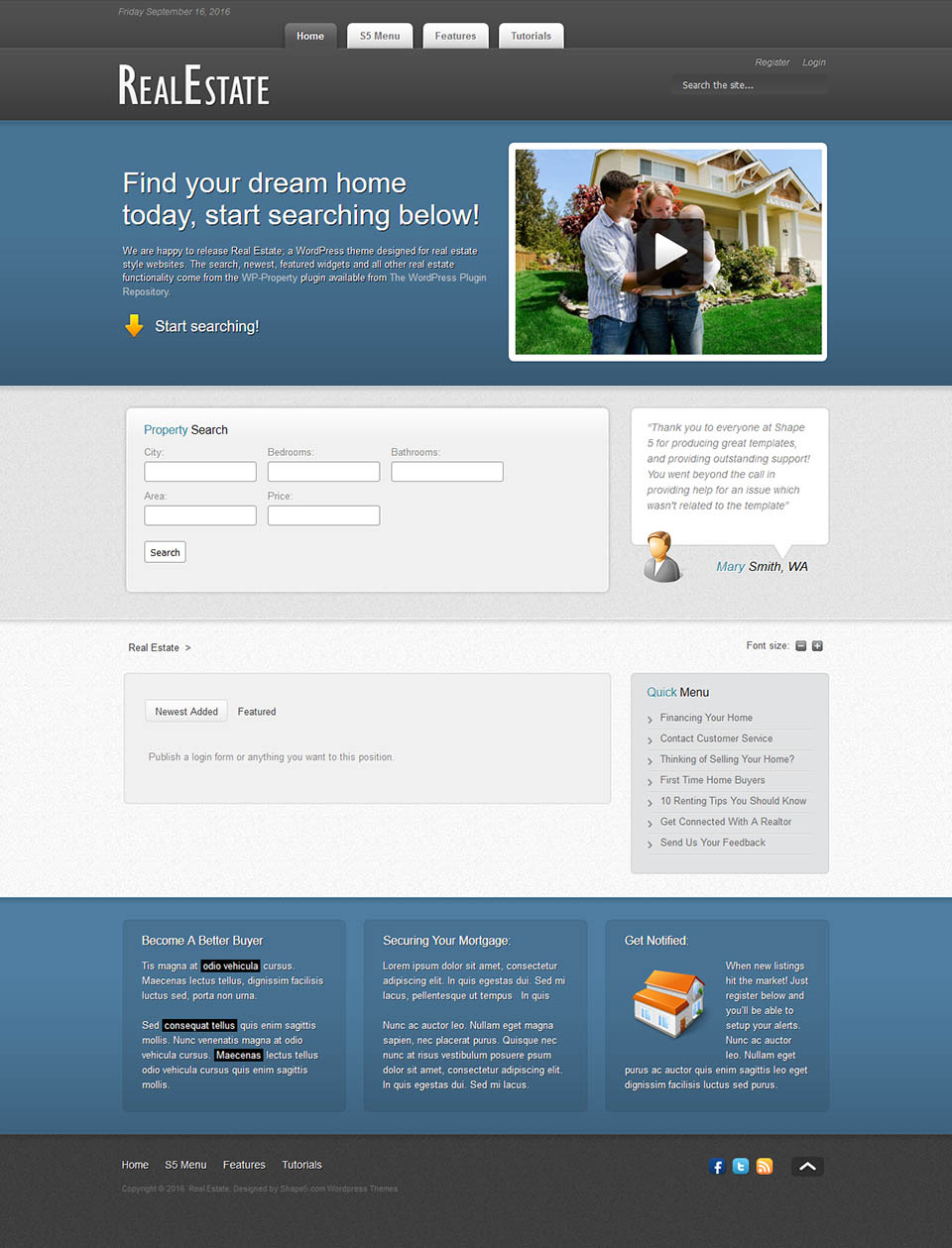 WordPress template Shape5 Real Estate