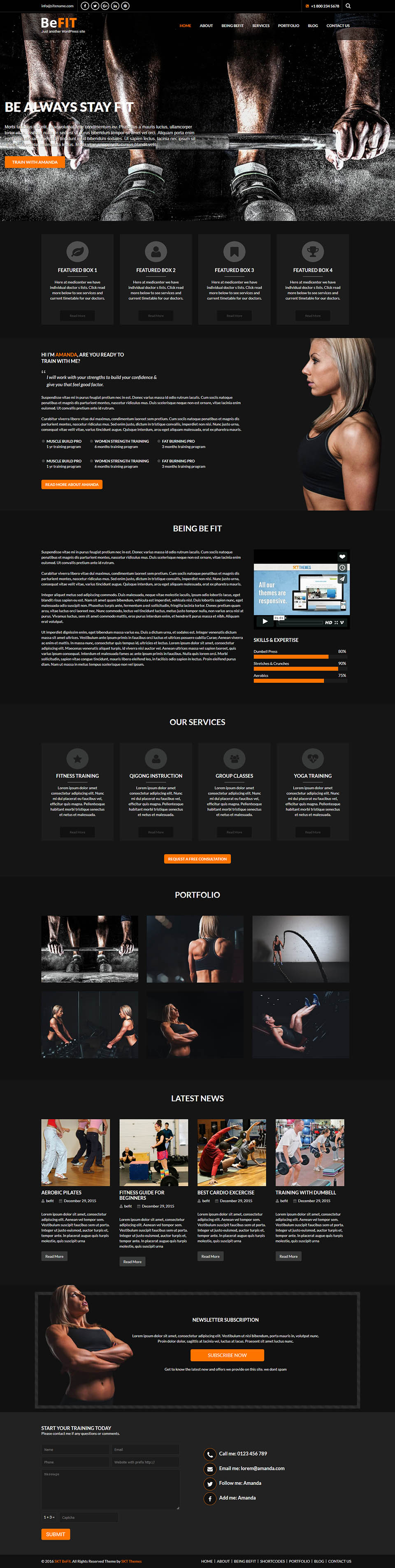 Template SKT Themes BeFit Pro WordPress template SKT Themes BeFit Pro