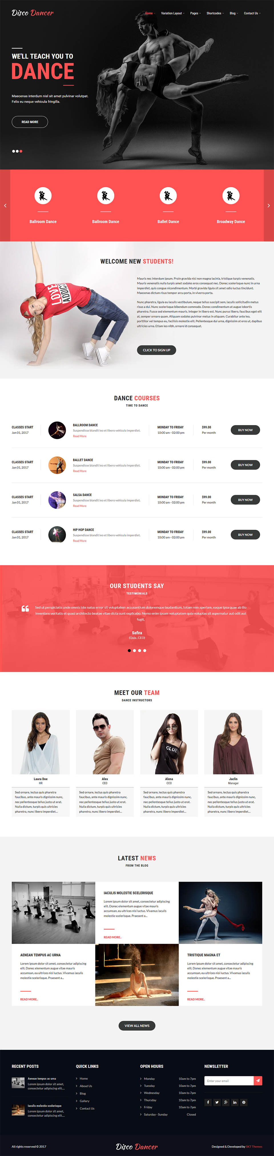 WordPress template SKT Themes Disco Dancer Pro