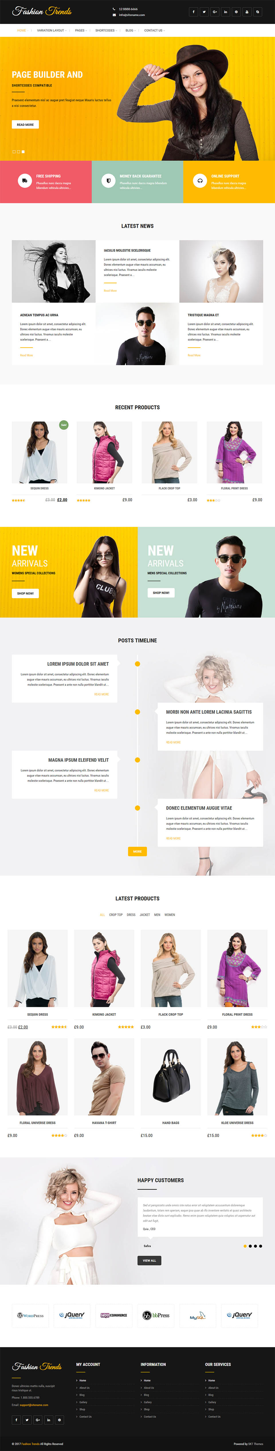 WordPress template SKT Themes Fashion Trends Pro