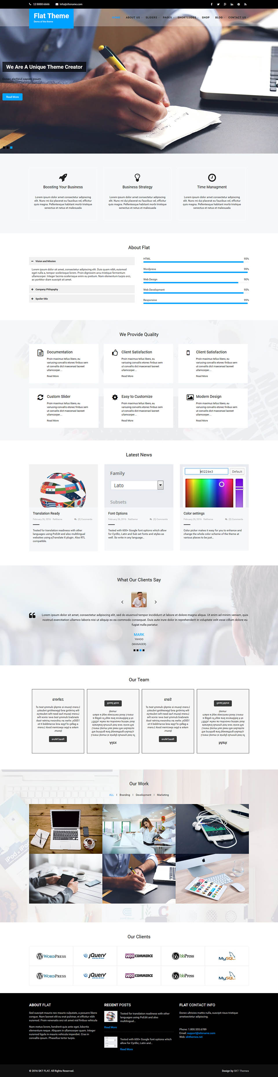 Template SKT Themes Flat Pro WordPress template SKT Themes Flat Pro