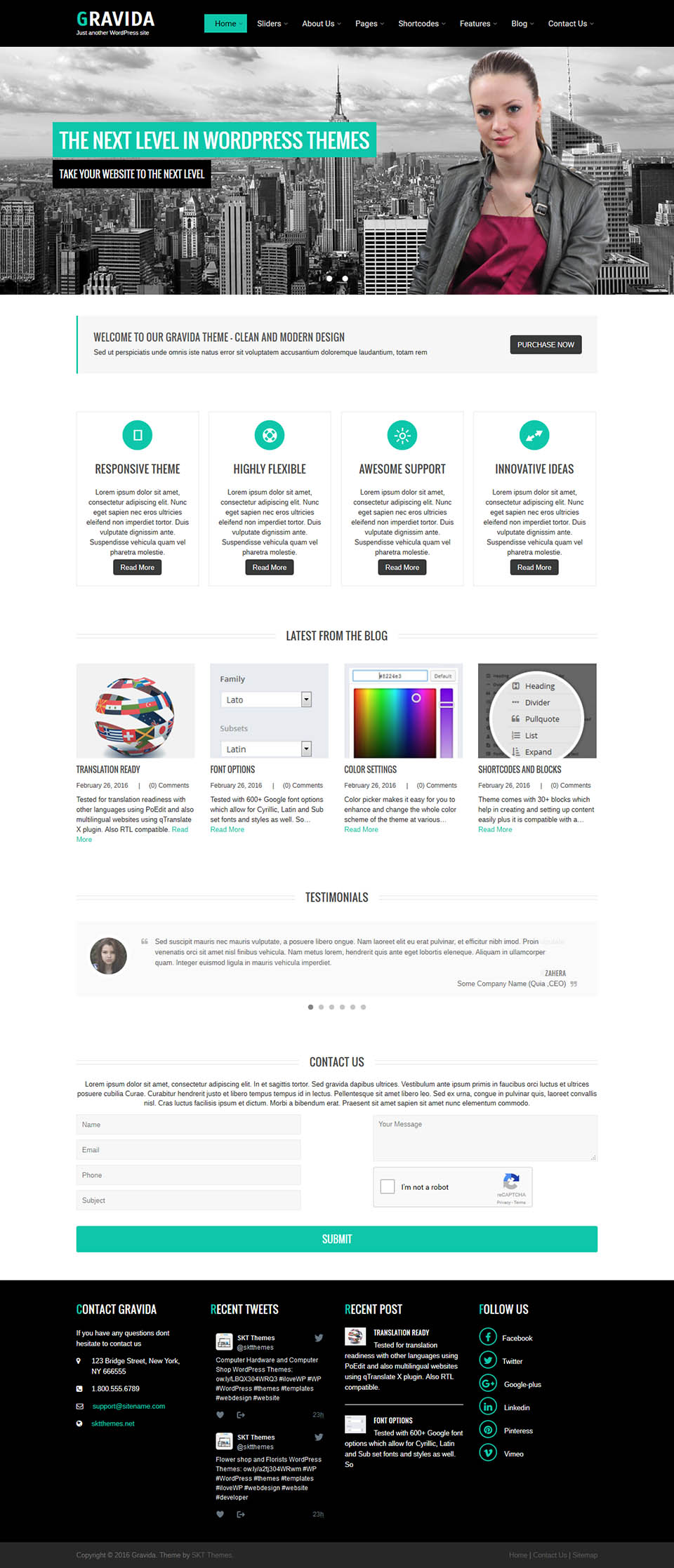 Template SKT Themes Gravida WordPress template SKT Themes Gravida