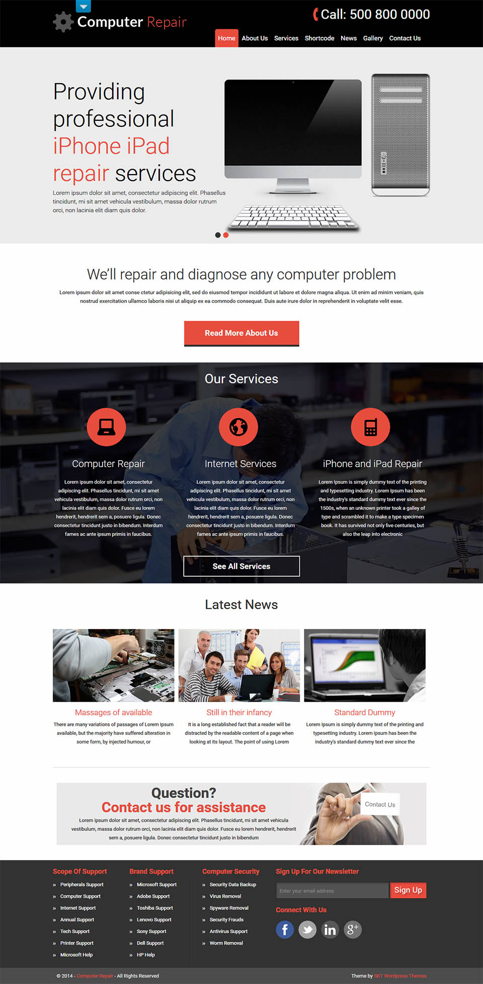 WordPress template SKT Themes High Tech Pro