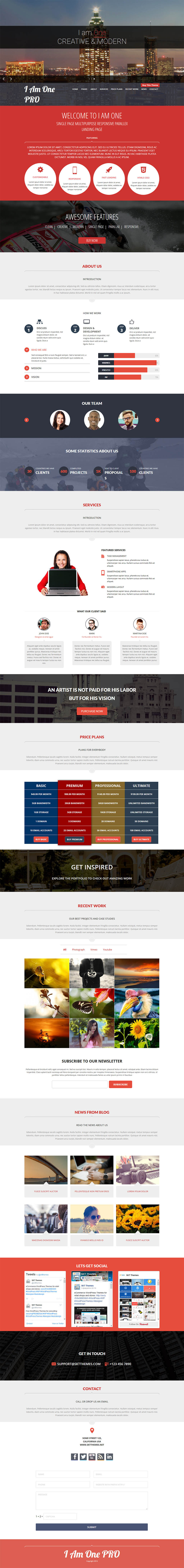 Template SKT Themes I Am One Pro WordPress template SKT Themes I Am One Pro
