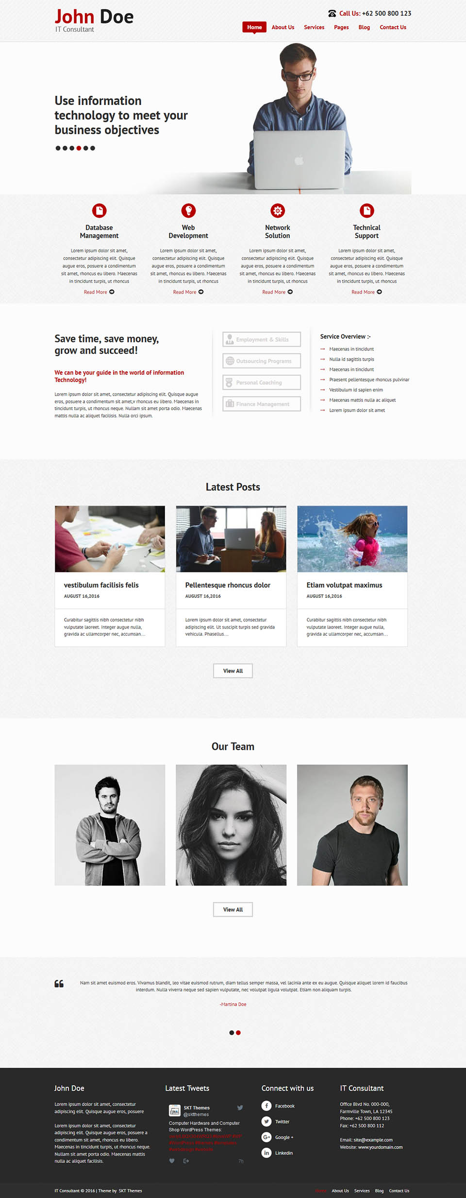WordPress template SKT Themes IT Consultant Pro