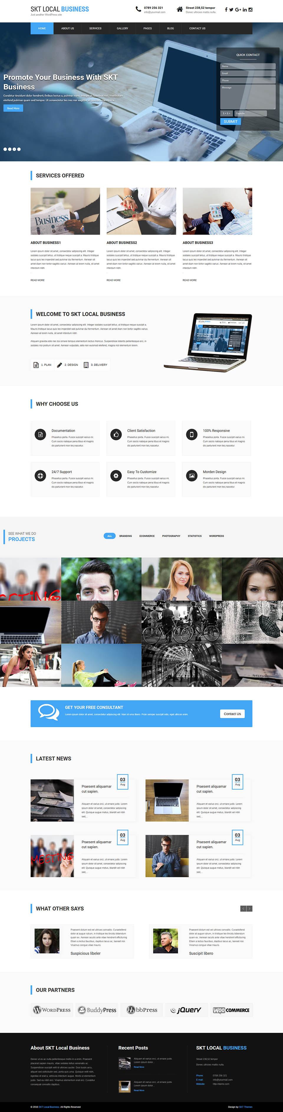 WordPress template SKT Themes Local Business Pro
