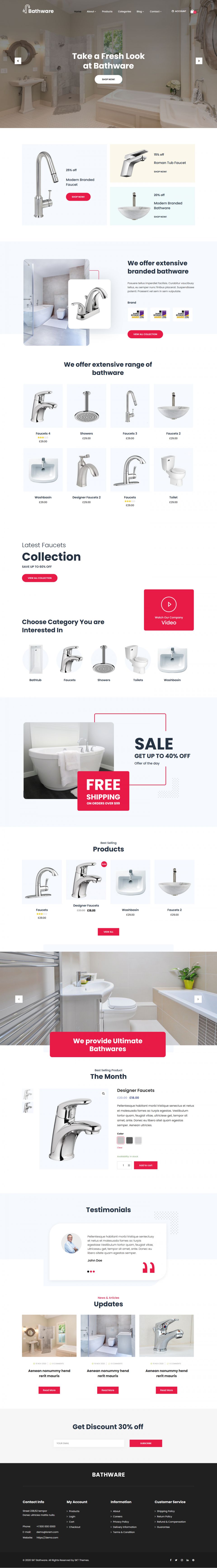 WordPress template SKT Themes Bathware