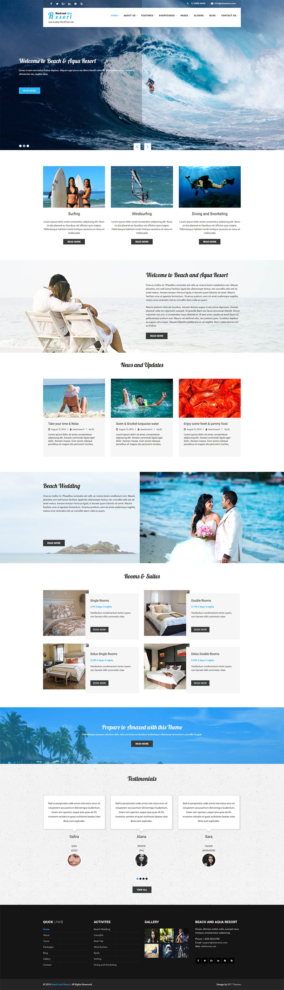 WordPress template SKT Themes Beach Pro