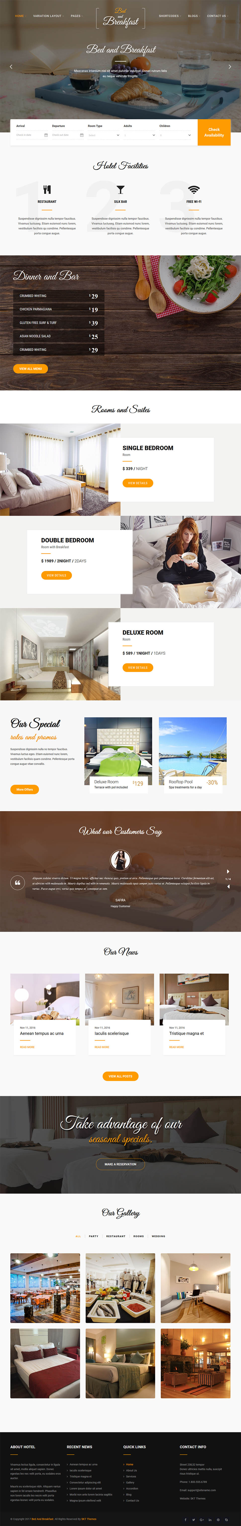 Template SKT Themes Perfect Bed and Breakfast WordPress template SKT Themes Perfect Bed and Breakfast
