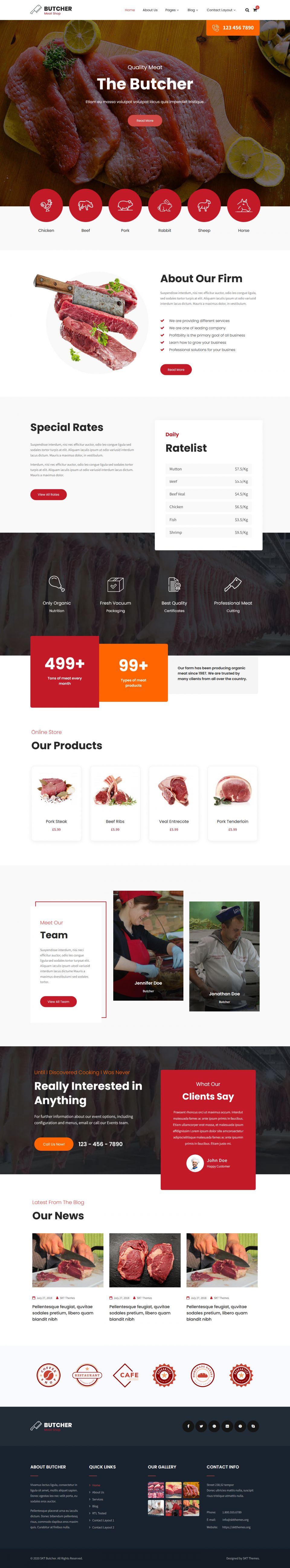 Template SKT Themes Butcher WordPress template SKT Themes Butcher