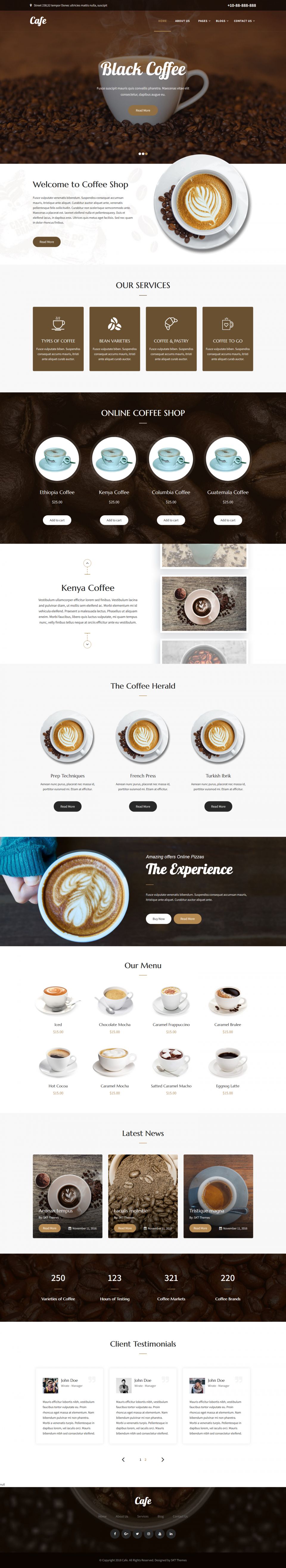 WordPress template SKT Themes Cafe Pro