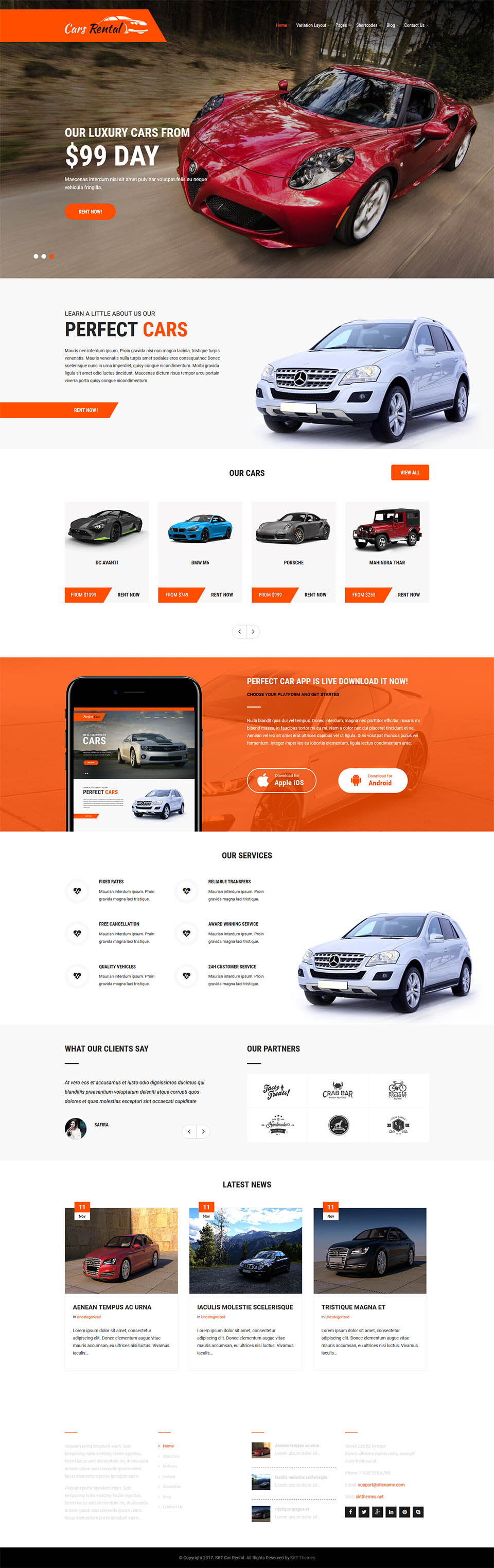 Template SKT Themes Car Rental WordPress template SKT Themes Car Rental