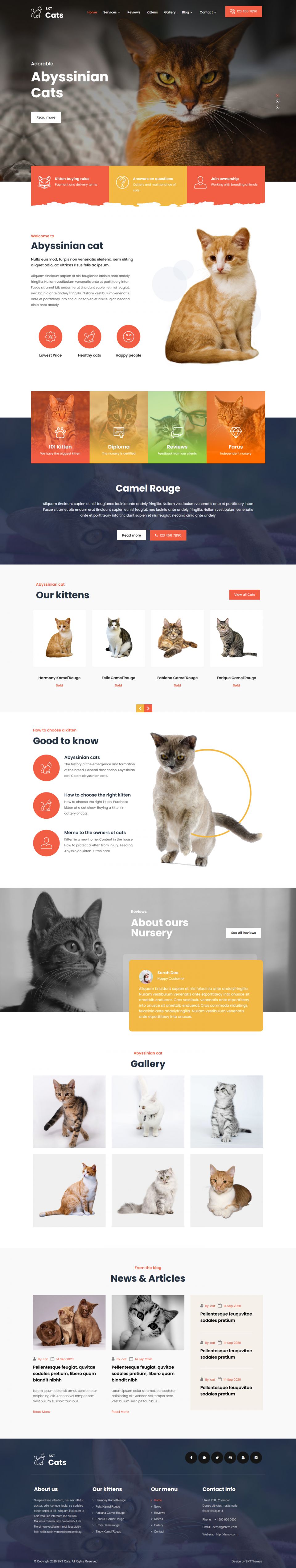 WordPress template SKT Themes Cats