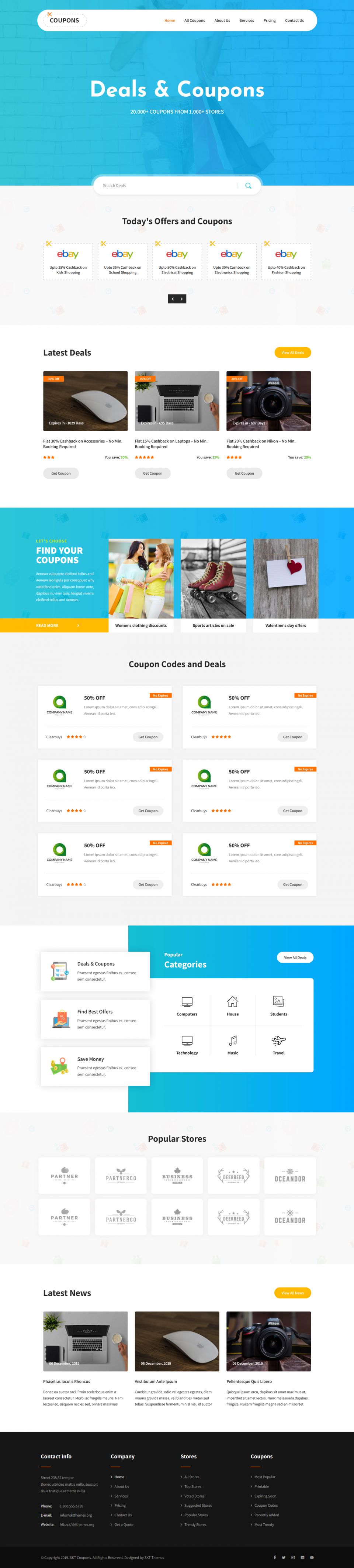 Template SKT Themes Coupon WordPress template SKT Themes Coupon