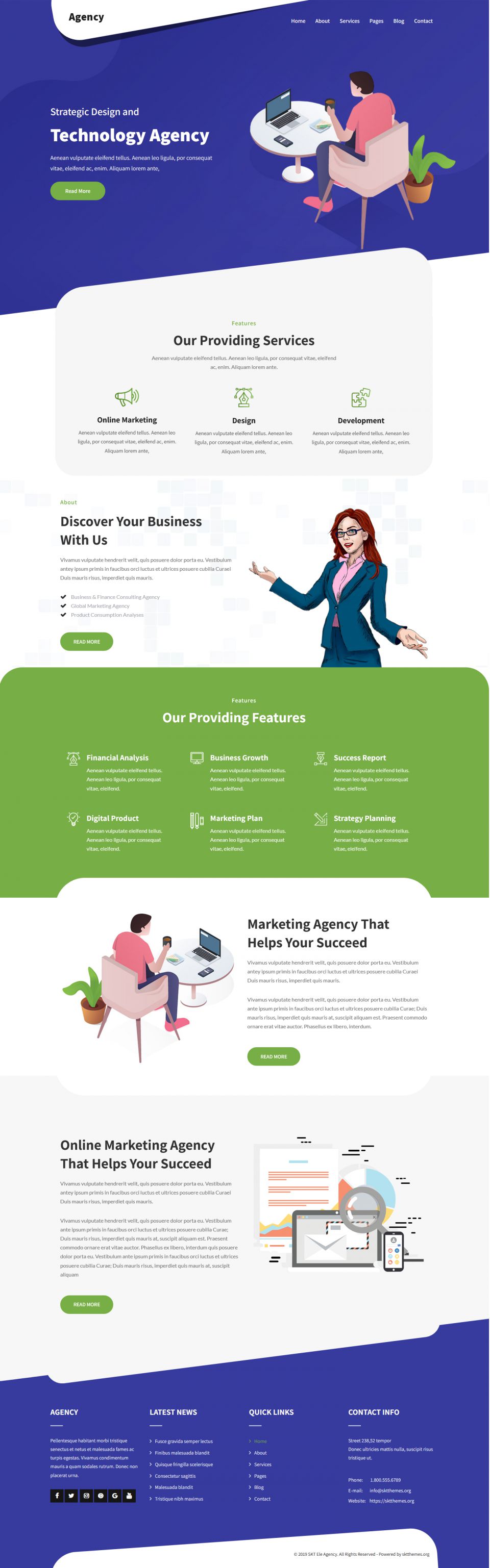 Template SKT Themes Ele Agency WordPress template SKT Themes Ele Agency
