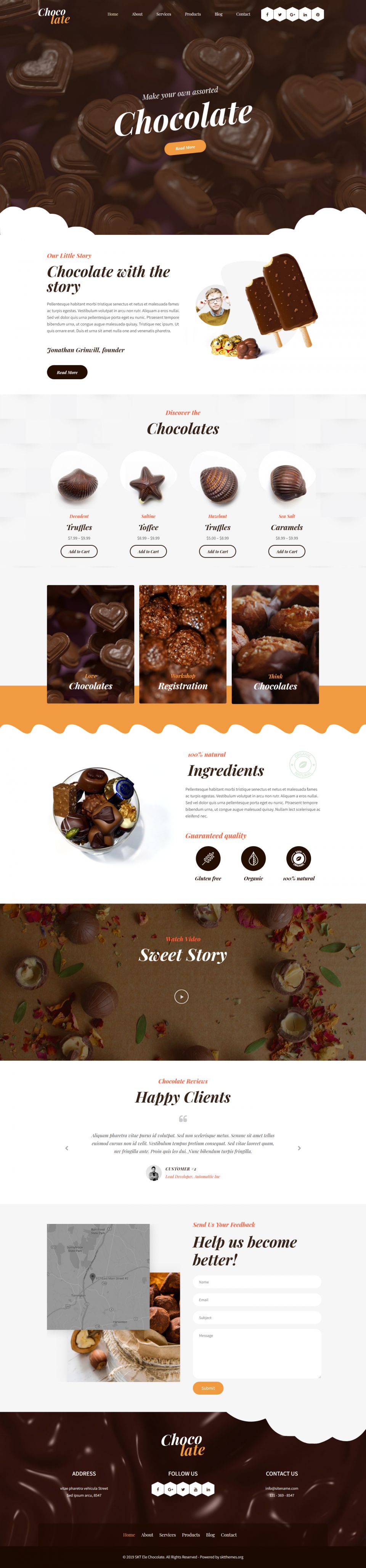Template SKT Themes Ele Chocolate WordPress template SKT Themes Ele Chocolate