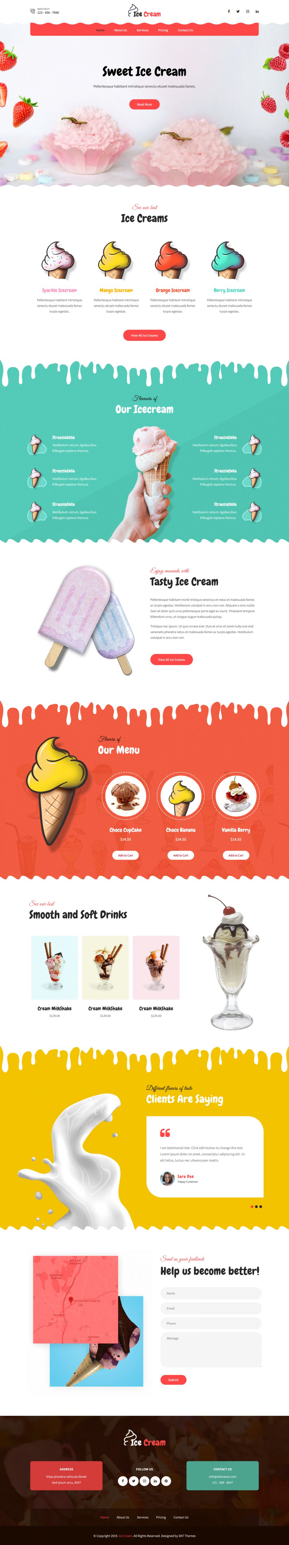 Template SKT Themes Ele IceCream WordPress template SKT Themes Ele IceCream