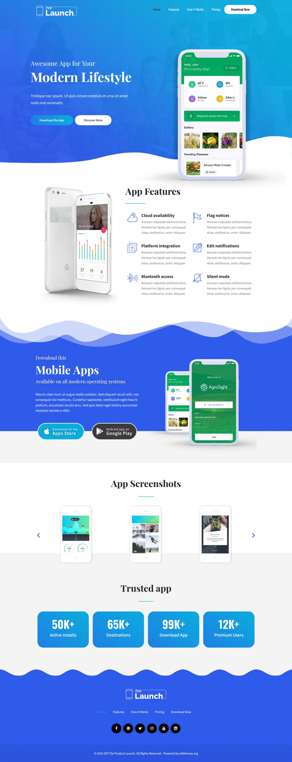 WordPress template SKT Themes Ele Product Launch