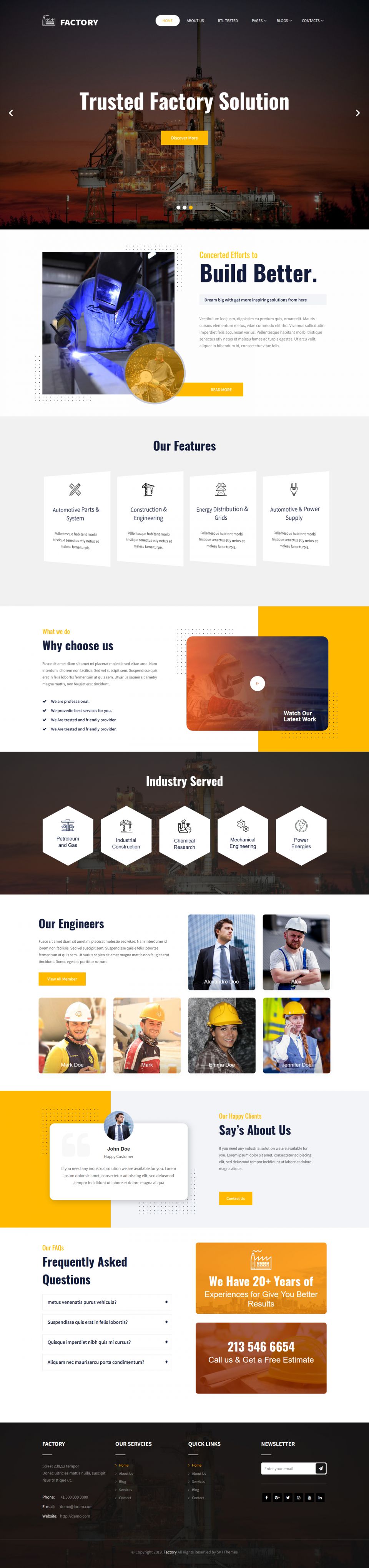 WordPress template SKT Themes Factory Pro
