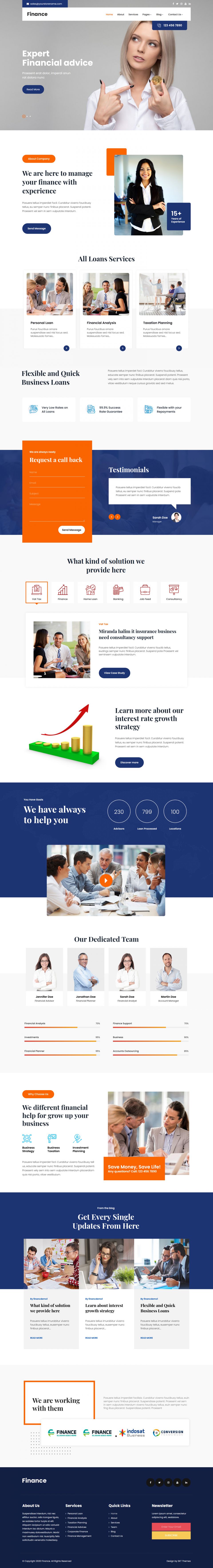 WordPress template SKT Themes Finance