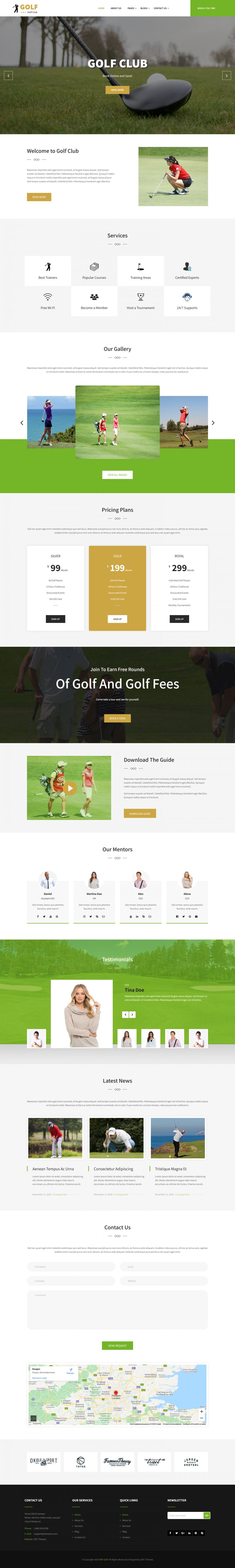 Template SKT Themes Golf WordPress template SKT Themes Golf