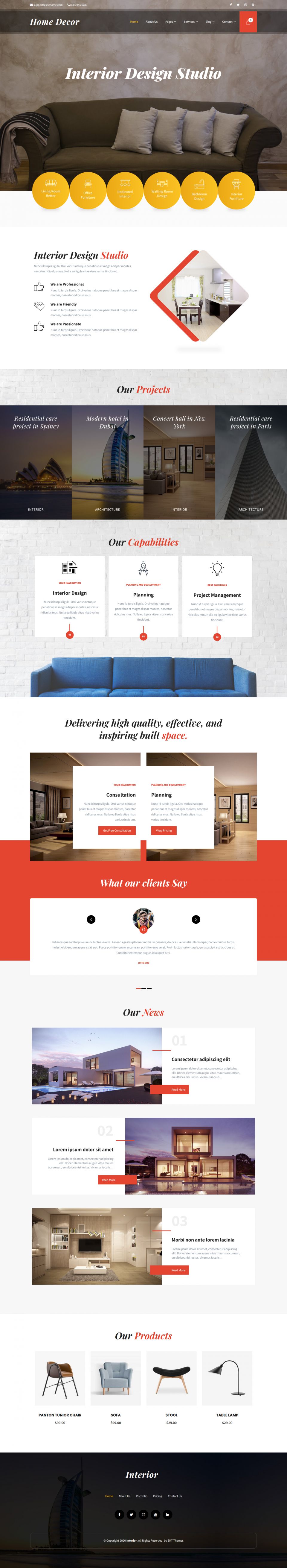 WordPress template SKT Themes Home Decor