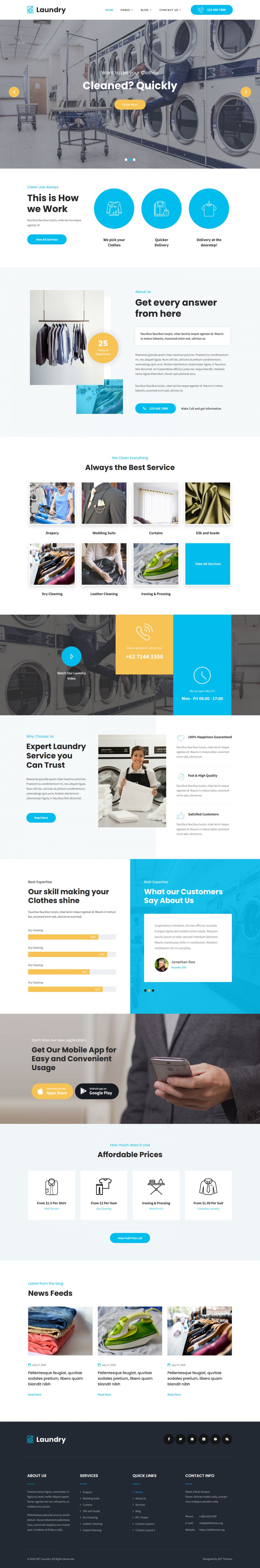 Template SKT Themes Laundry Pro WordPress template SKT Themes Laundry Pro