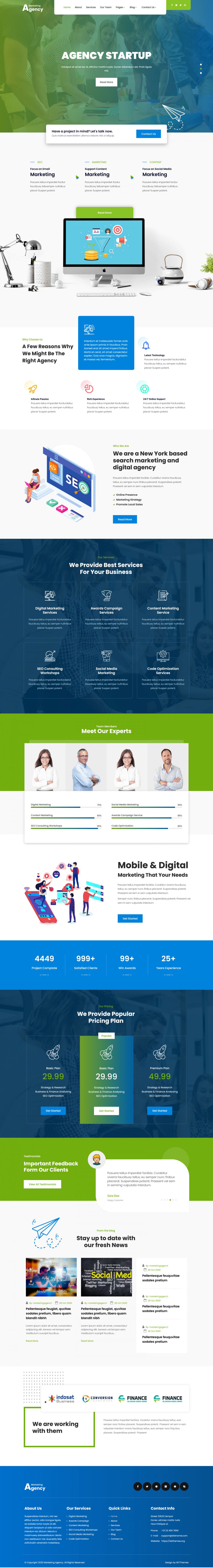 WordPress template SKT Themes Marketing Agency