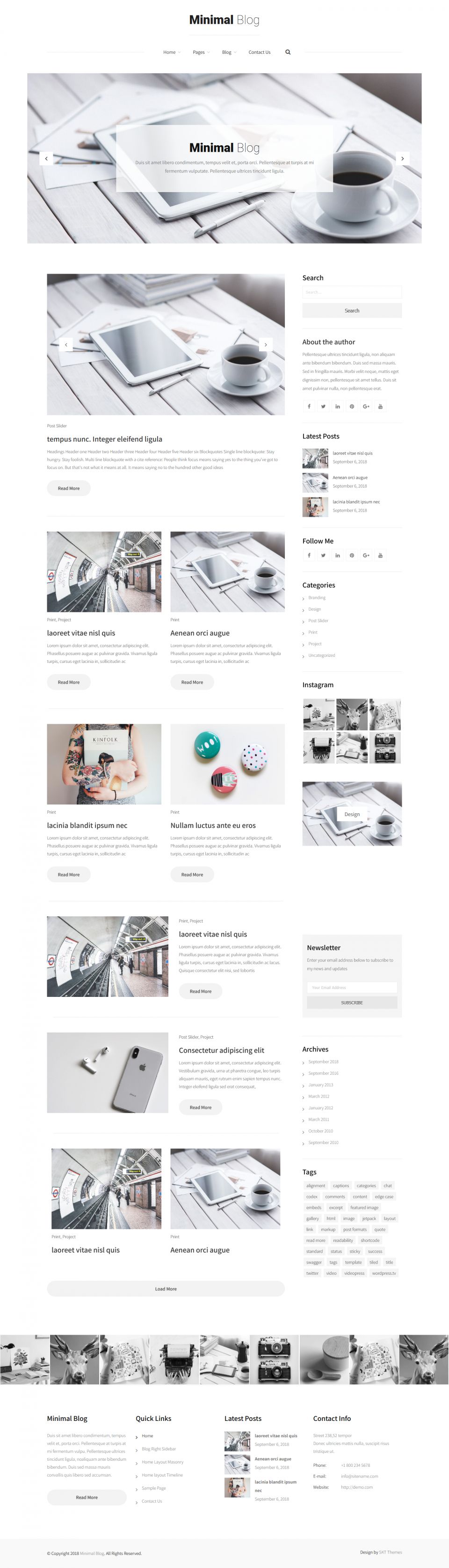 WordPress template SKT Themes Minimal Blog