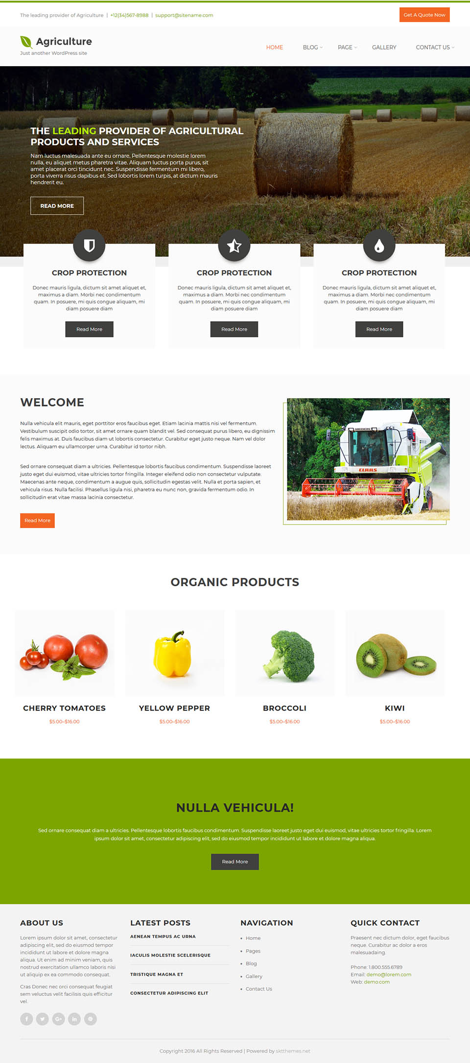 Template SKT Themes Perfect Agriculture WordPress template SKT Themes Perfect Agriculture
