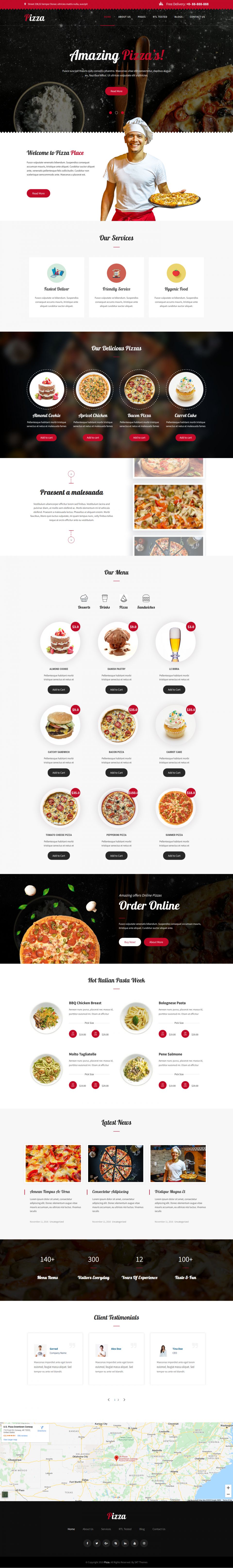 WordPress template SKT Themes Pizza